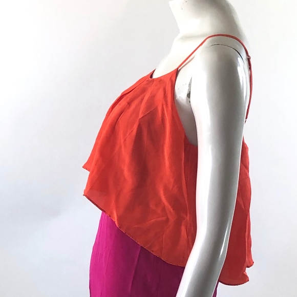 Greylin Melinda Silk Dress Size Small Orange Pink - Picture 2 of 5